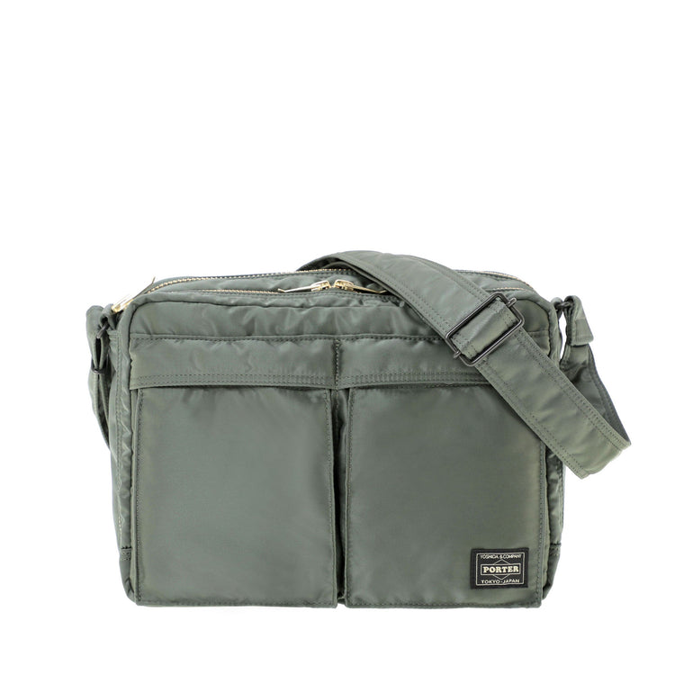 PORTER / TANKER  SLING BAG W zip（L）622-08633 / SAGE GREEN