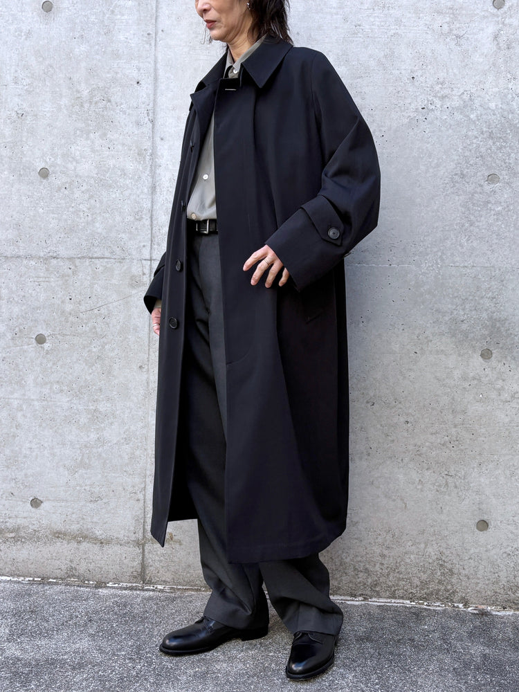 AURALEE / LIGHT WOOL MAX GABARDIN COAT / TOP BLACK / A26SC06MG
