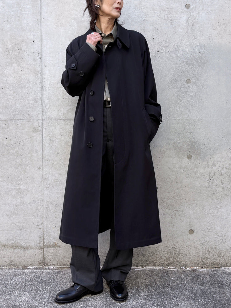 AURALEE / LIGHT WOOL MAX GABARDIN COAT / TOP BLACK / A26SC06MG