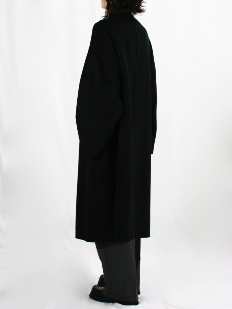 ENFÖLD / NO-COLLAR WIDE COAT / BLACK / 300HA130-1650