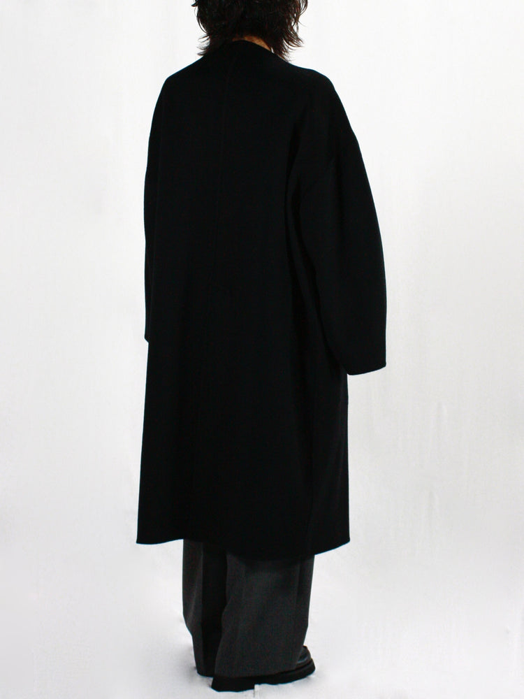 ENFÖLD / NO-COLLAR WIDE COAT / BLACK / 300HA130-1650