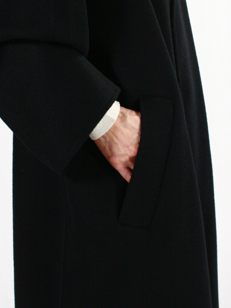 ENFÖLD / NO-COLLAR WIDE COAT / BLACK / 300HA130-1650