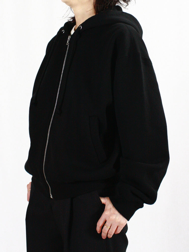 AURALEE / SMOOTH SOFT SWEAT ZIP PARKA / BLACK / A24AP05IU