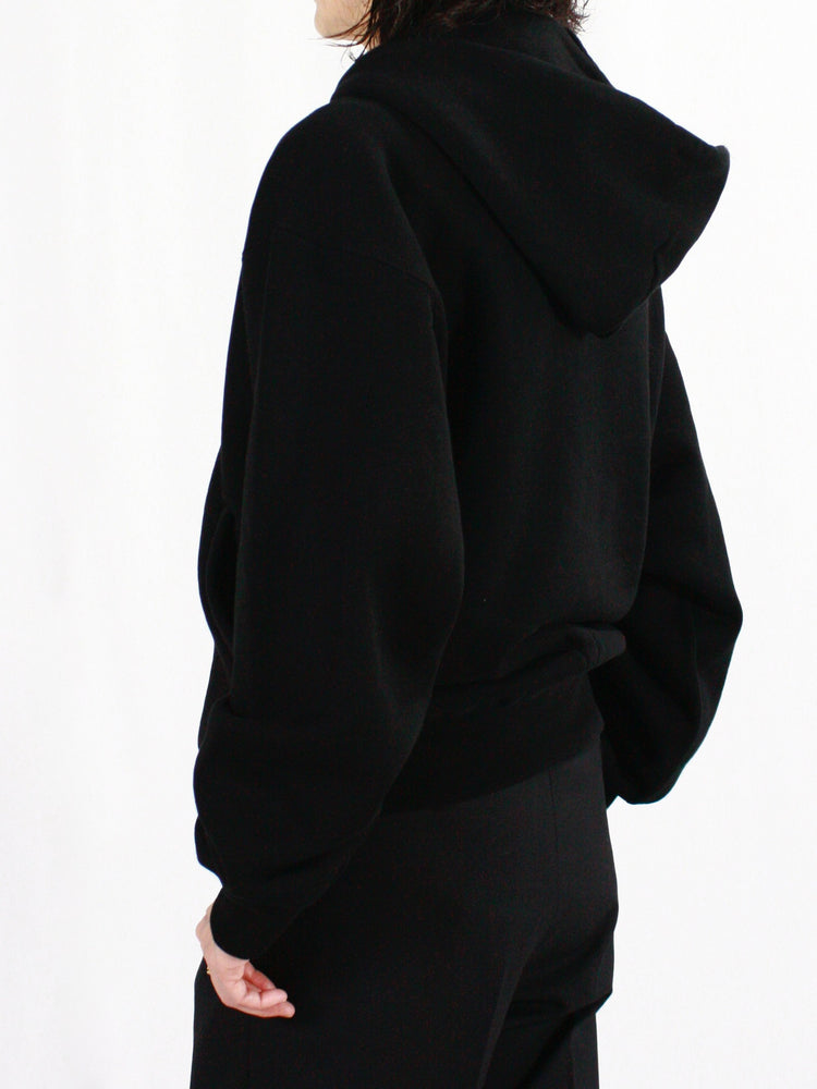 AURALEE / SMOOTH SOFT SWEAT ZIP PARKA / BLACK / A24AP05IU