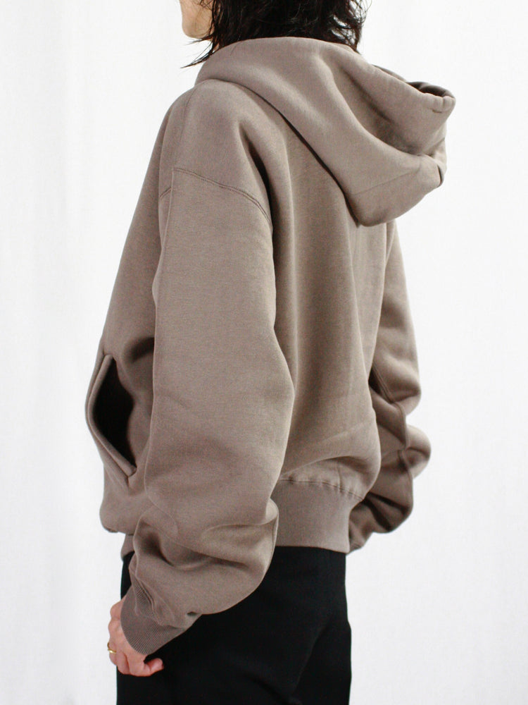 AURALEE / SMOOTH SOFT SWEAT ZIP PARKA / OLIVE BROWN / A24AP05IU