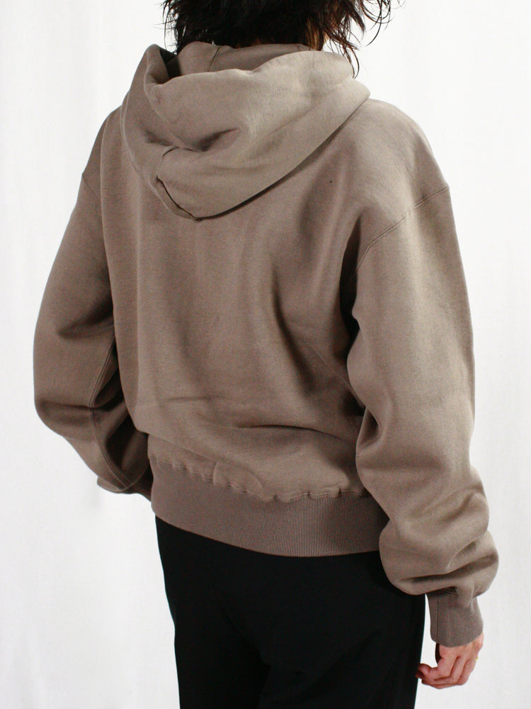 AURALEE / SMOOTH SOFT SWEAT ZIP PARKA / OLIVE BROWN / A24AP05IU