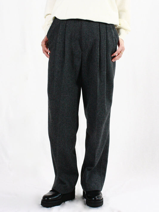 THE SHINZONE / WOOL FLANNEL TOMBOY PANTS / GRAY / 24AMSPA13