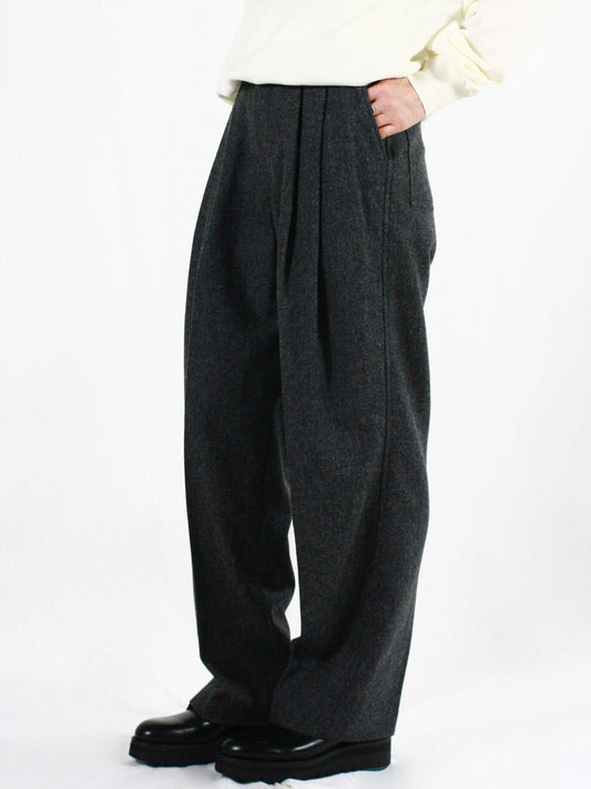 THE SHINZONE / WOOL FLANNEL TOMBOY PANTS / GRAY / 24AMSPA13