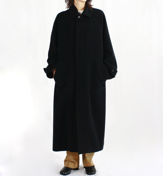 AURALEE / SUPER FINE WOOL MOSSER SOUTIEN COLLAR COAT /  BLACK / A24ACO4WM