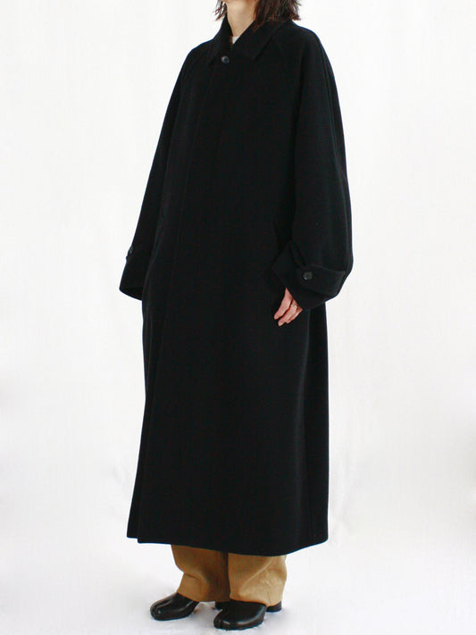 AURALEE / SUPER FINE WOOL MOSSER SOUTIEN COLLAR COAT /  BLACK / A24ACO4WM