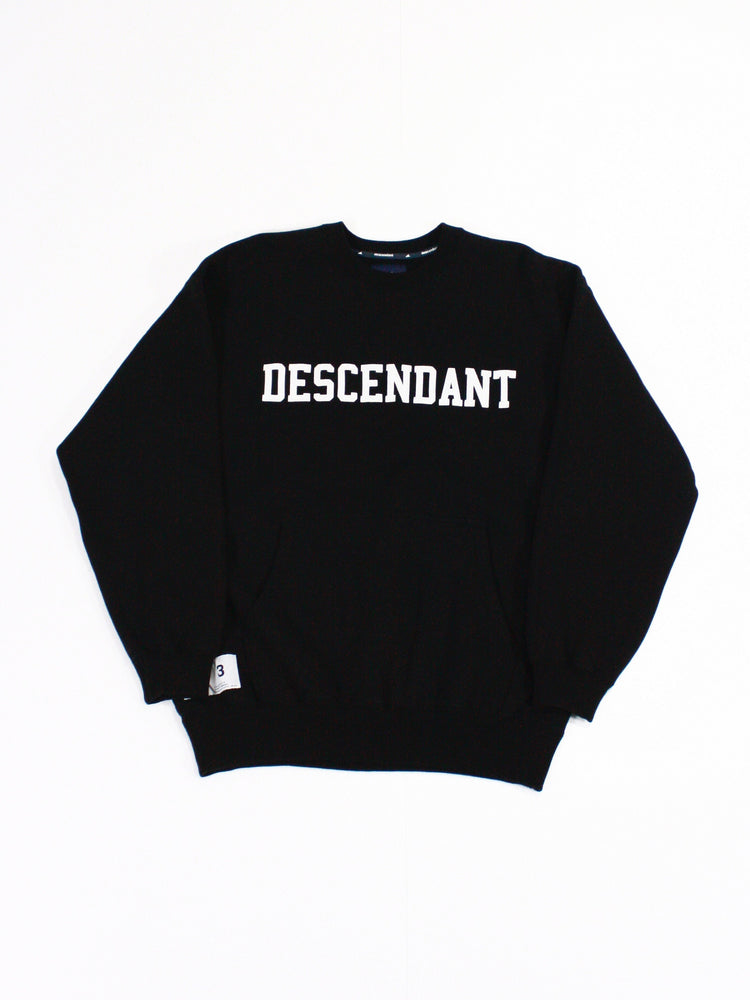 DESCENDANT / DIRT CREW NECK / BLACK / 242ATDS-CSM13