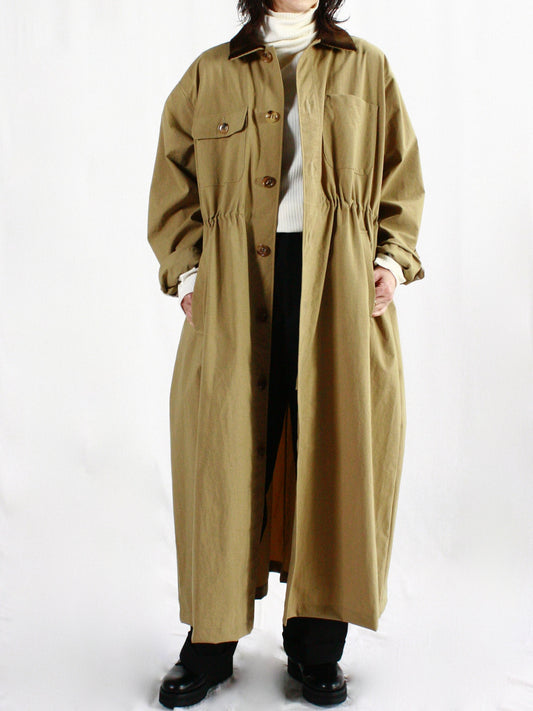 SEA / HUNTING 2WAY DRESS / COAT / SAND