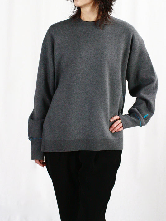 någonstans / slit pullover / STONE / 470IS470-0411