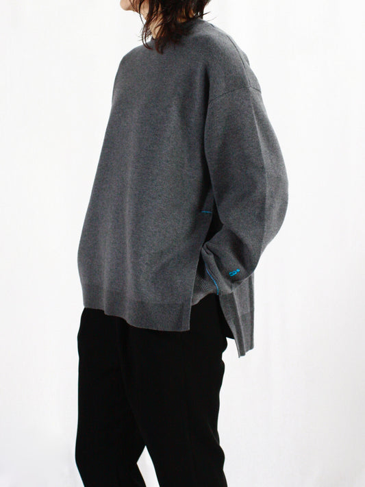 någonstans / slit pullover / STONE / 470IS470-0411