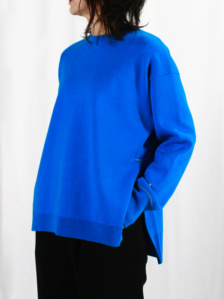 någonstans / slit pullover / SKY / 470IS470-0411