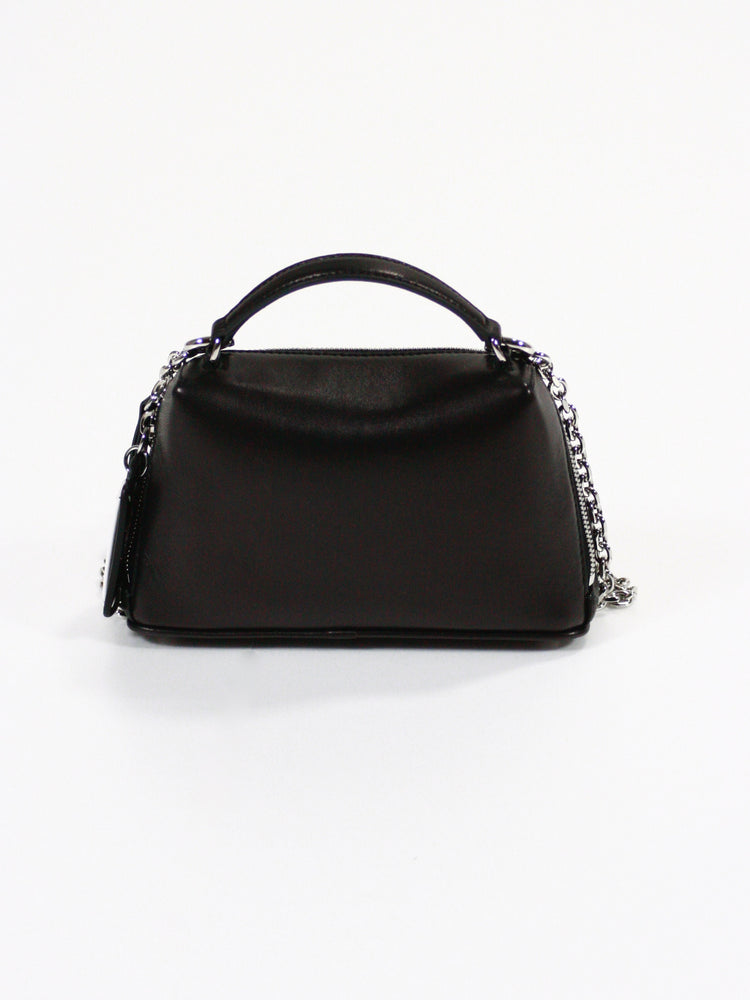 Maison Margiela / GLAM SLAM EMBROIDERY TRAPEZOID BAG / BLACK / SB1WG0065-P6434