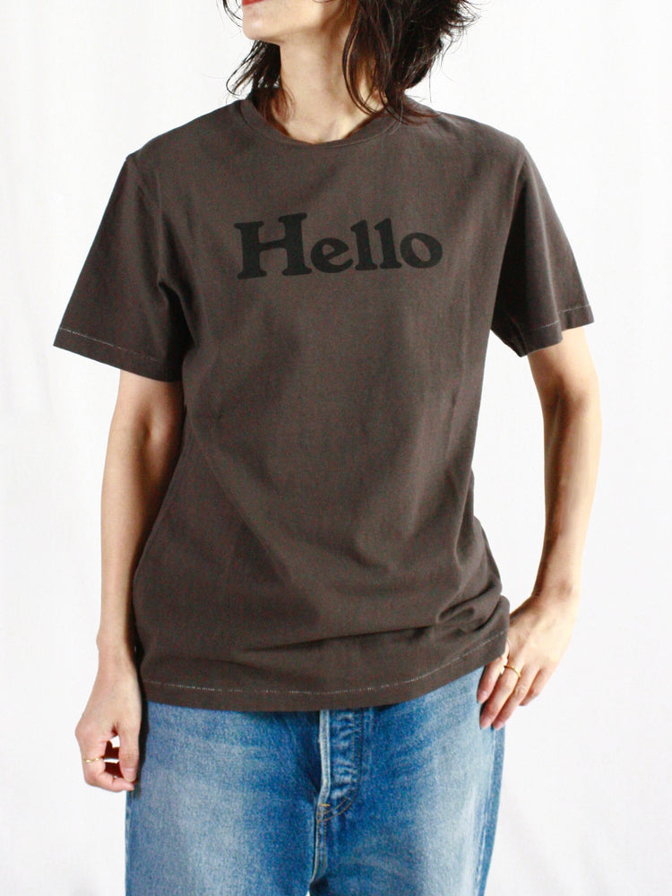 MADISONBLUE / HELLO CREW NECK TEE / GRAY / MB000-7001