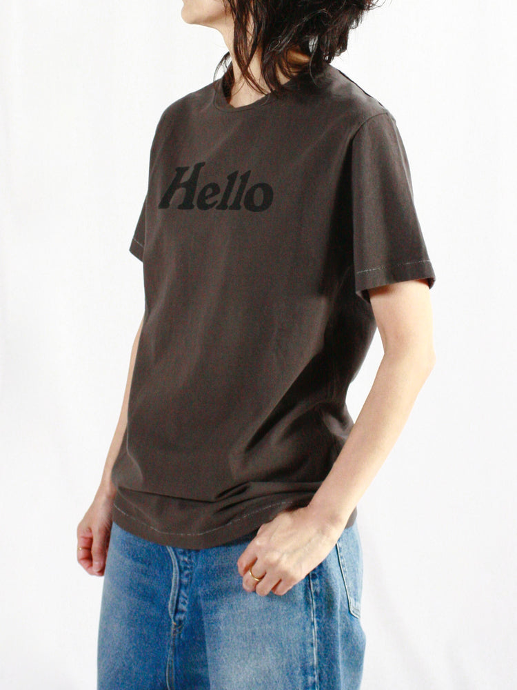 MADISONBLUE / HELLO CREW NECK TEE / GRAY / MB000-7001