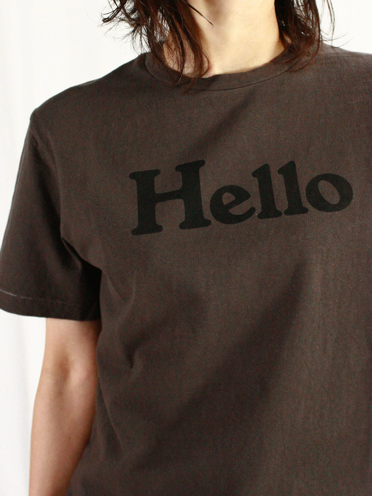 MADISONBLUE / HELLO CREW NECK TEE / GRAY / MB000-7001