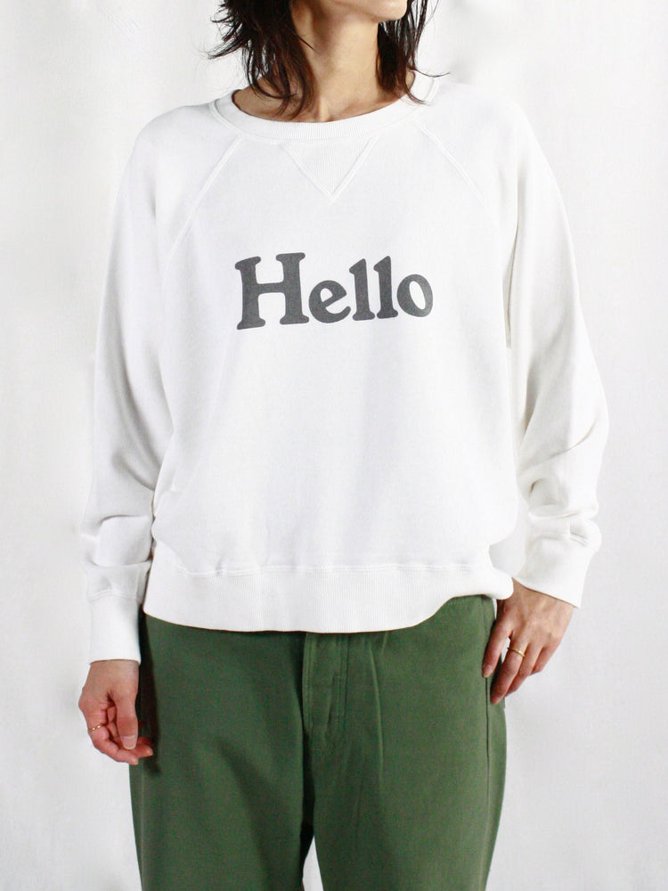 MADISONBLUE / HELLO SWEAT L/S URAKE DYED / WHITE / MB251-7701