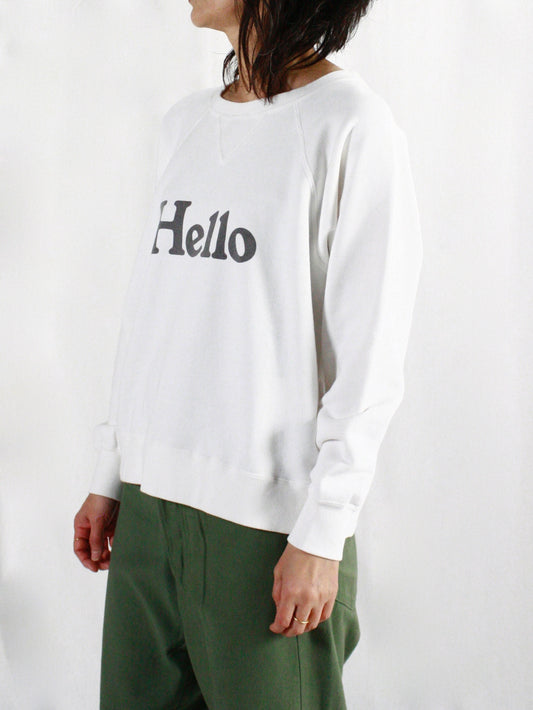 MADISONBLUE / HELLO SWEAT L/S URAKE DYED / WHITE / MB251-7701