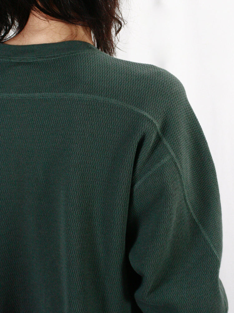 HYKE / THERMAL CROPPED SHIRT / Olive drab / 12411