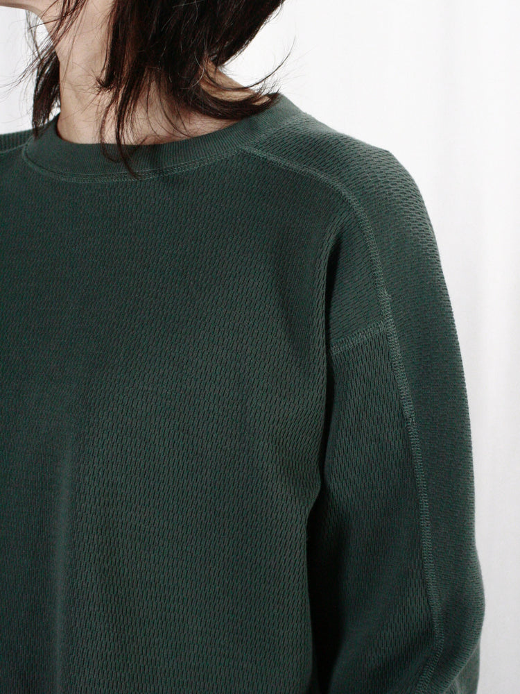 HYKE / THERMAL CROPPED SHIRT / Olive drab / 12411