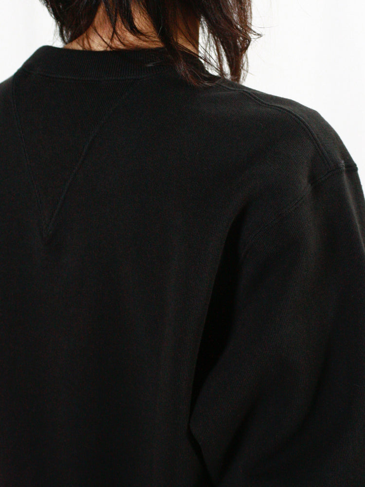 HYKE / CROPPED SWEAT SHIRT / Black / 12413