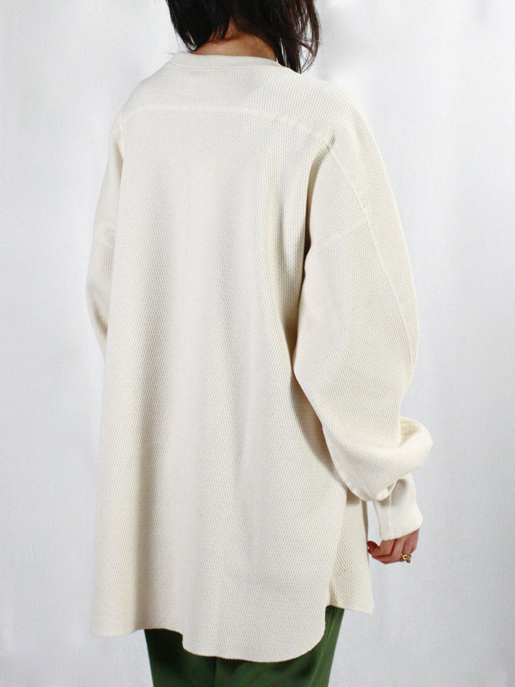 HYKE / THERMAL SHIRT BIG FIT / White / 12394