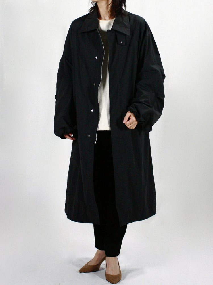 ASTRAET / ナイロン ジップ ステンカラーコート UNISEX / BLACK / 5425-199-0263