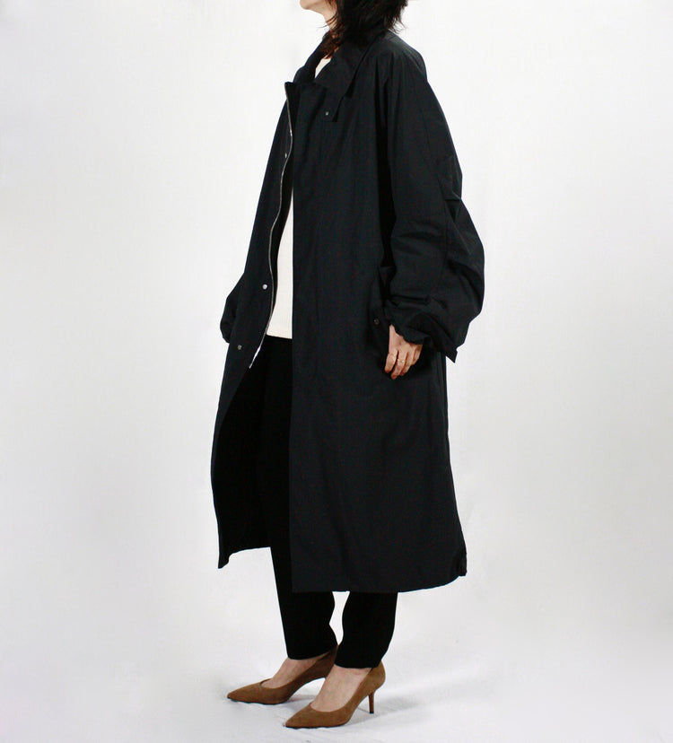 ASTRAET / ナイロン ジップ ステンカラーコート UNISEX / BLACK / 5425-199-0263