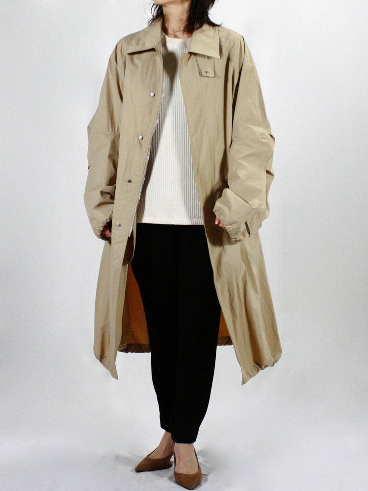 ASTRAET / ナイロン ジップ ステンカラーコート UNISEX / BEIGE / 5425-199-0263