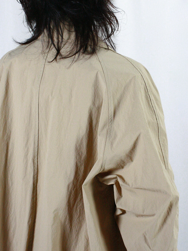 ASTRAET / ナイロン ジップ ステンカラーコート UNISEX / BEIGE / 5425-199-0263