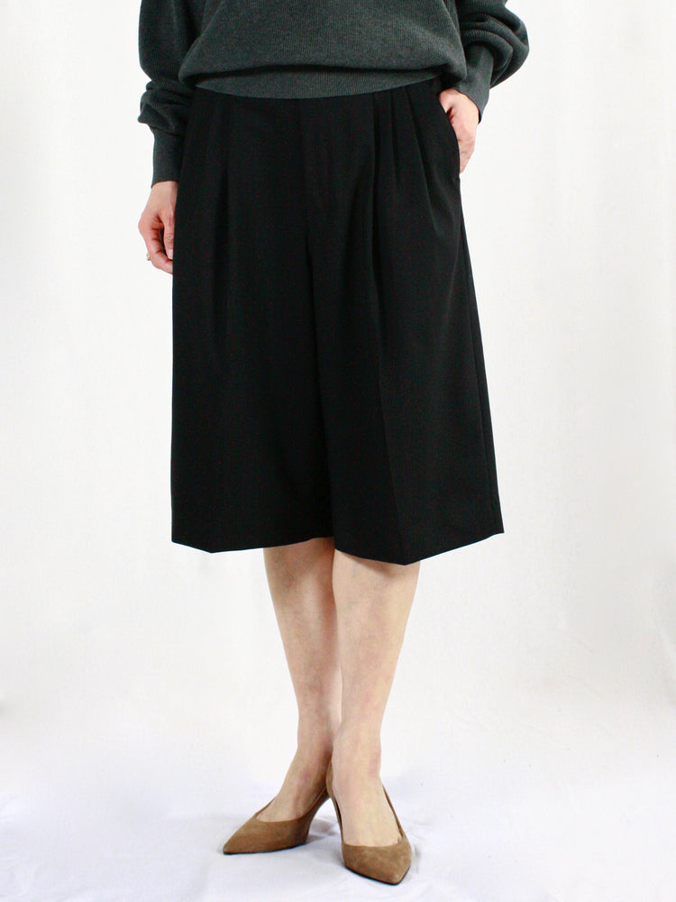 ESLOW / WOOL TORO CULOTTE PANTS / BLACK / A2051FP205