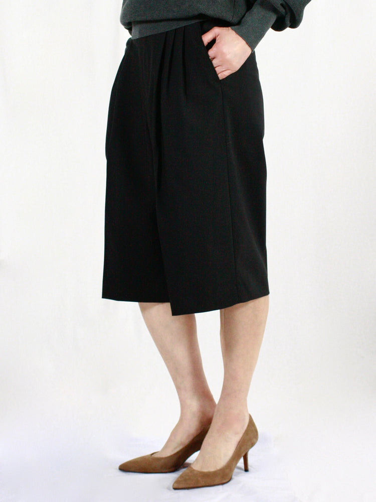 ESLOW / WOOL TORO CULOTTE PANTS / BLACK / A2051FP205