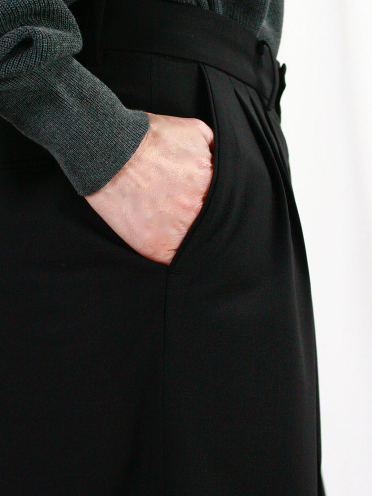 ESLOW / WOOL TORO CULOTTE PANTS / BLACK / A2051FP205