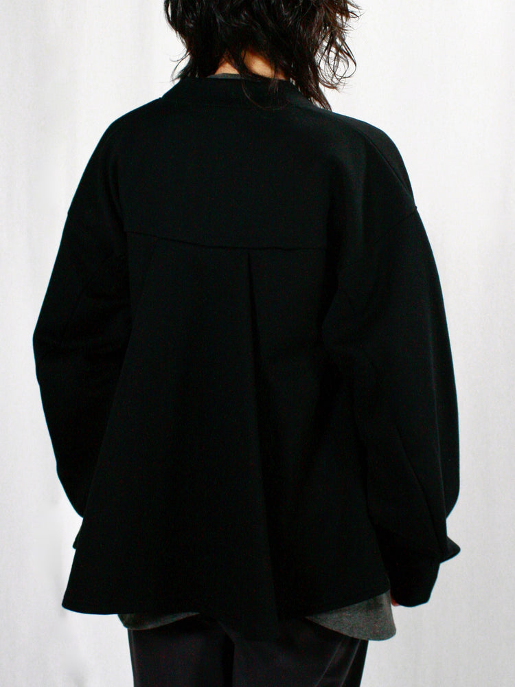 någonstans / back flare cardigan / BLACK / 470IS880-0581