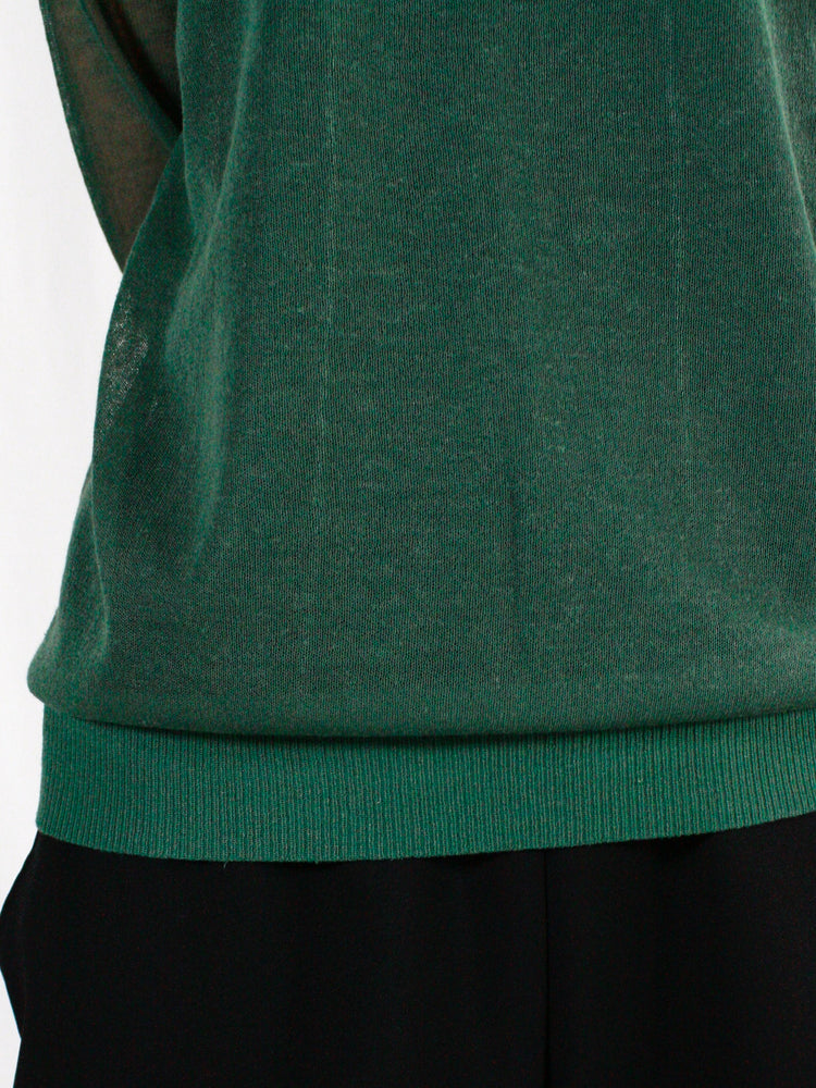 mtmodelist / L/S シースルーニット / Bottle Green / ME-K01-300