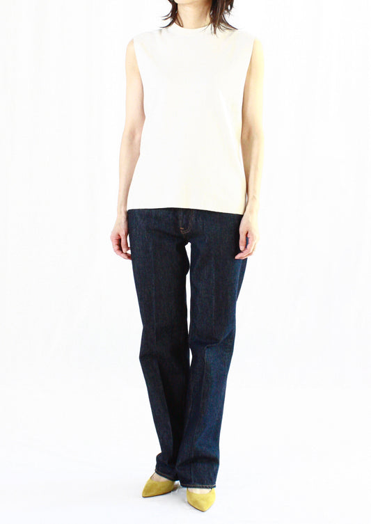 WALANCE / seacell & organic cotton sleeveless top・O.WHITE・3241-006