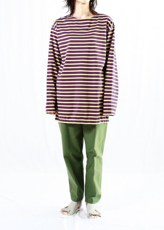 THE SHINZONE / MARINE BORDER LONG SLEEVE TEE・PURPLE・24SMCU14