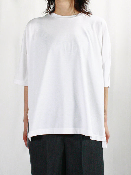 ENFÖLD / SLIT BIG T-SHIRT / WHITE/ 300IS680-2941