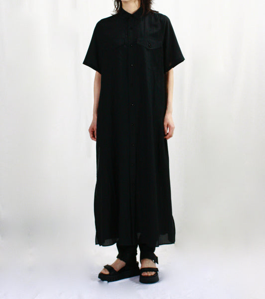 HYKE / TA/C LAWN DRESS / BLACK / 16239