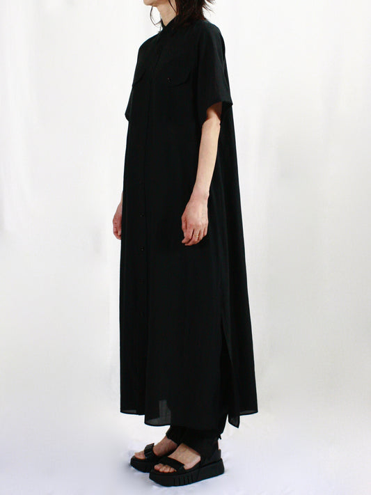 HYKE / TA/C LAWN DRESS / BLACK / 16239