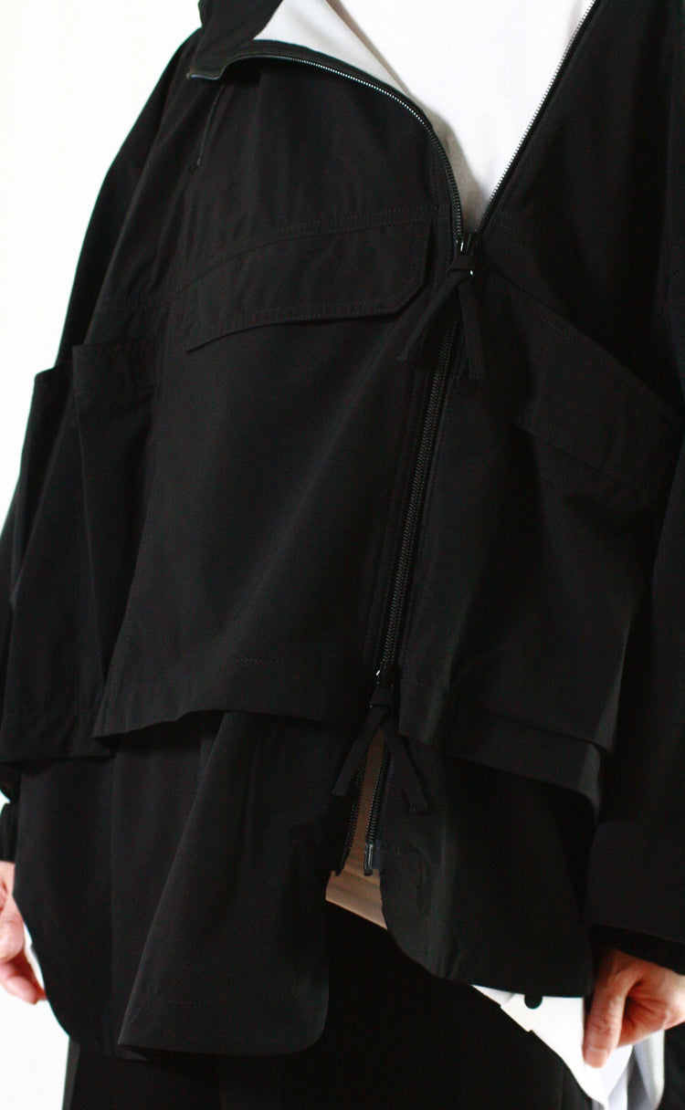 någonstans / 2.5レイヤータフタ W zip pk JK/ジャケット・BLACK・470HA830-0000