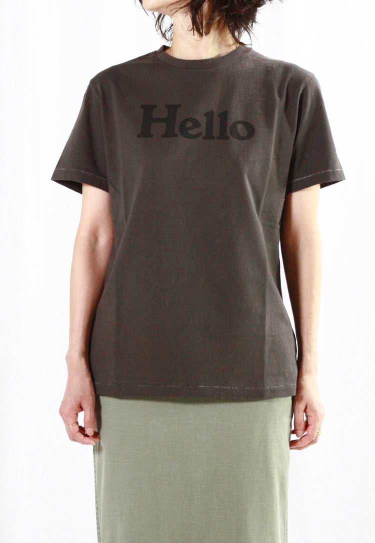 MADISONBLUE / HELLO CREW NECK TEE・GRAY・MB000-7001