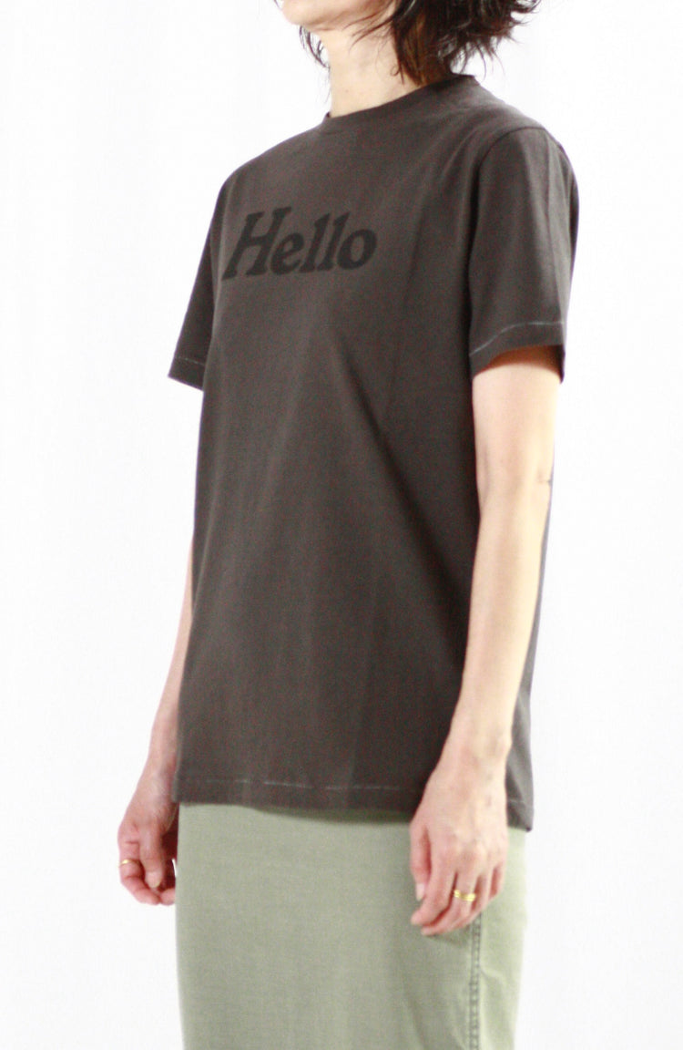 MADISONBLUE / HELLO CREW NECK TEE・GRAY・MB000-7001