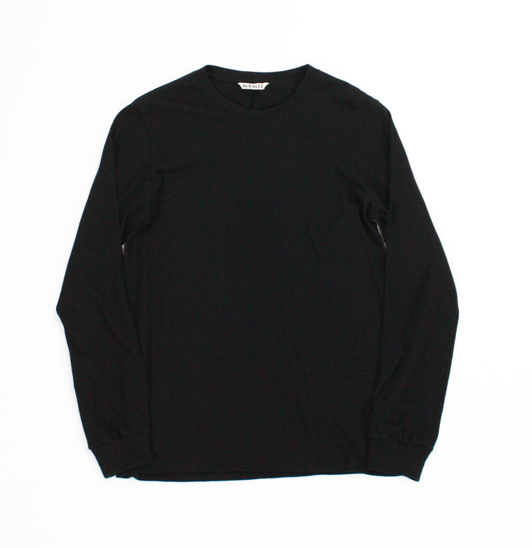 AURALEE / SEAMLESS L/S TEE・BLACK・A00T05ST