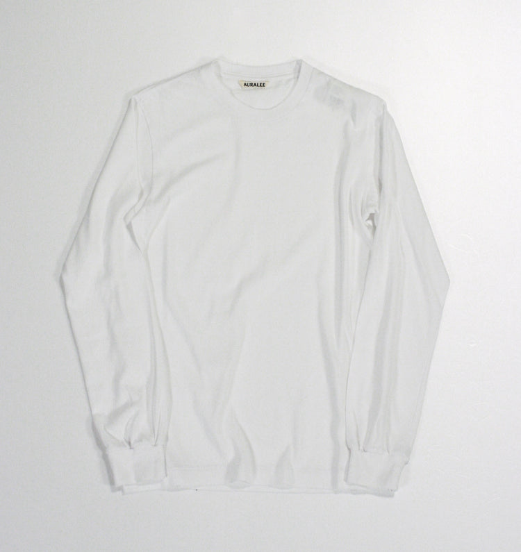 AURALEE / SEAMLESS L/S TEE・WHITE・A00T05ST