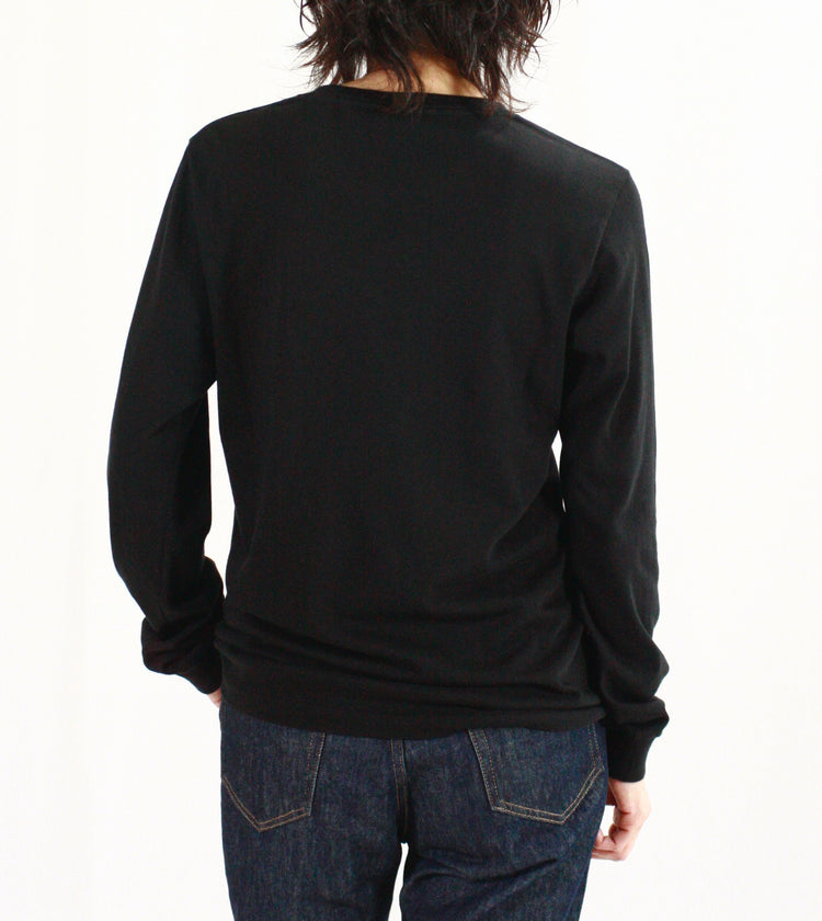 AURALEE / SEAMLESS L/S TEE・BLACK・A00T05ST