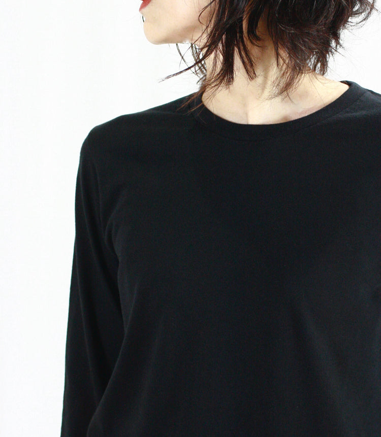 AURALEE / SEAMLESS L/S TEE・BLACK・A00T05ST